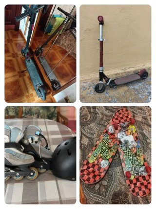 PACK SOBRE RUEDAS:  Patines,Patinete,Skates,casco