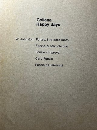 Libro Happy Days Fonzie Si Salvi Chi Puo