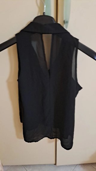 Gilet nero trasparente Made in Italy