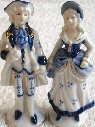 5 PAREJAS FIGURAS CERÁMICA DECORACIÓN COLECCIÓN