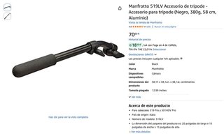 Trípode Manfrotto 525MVB + 503HDV + 519LV