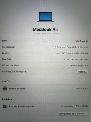 MacBook Air 13, con teclado Touch ID