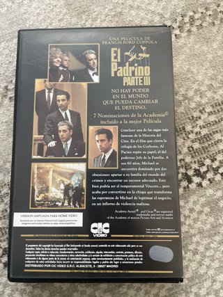Lote 4 Películas VHS: Star Wars, Padrino III 3€/u.