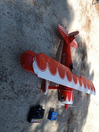 Avión Radio Control Rojo Super Stearman