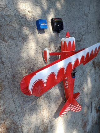 Avión Radio Control Rojo Super Stearman