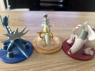 Figuras Pokémon Palkia, Dialga y Arceus