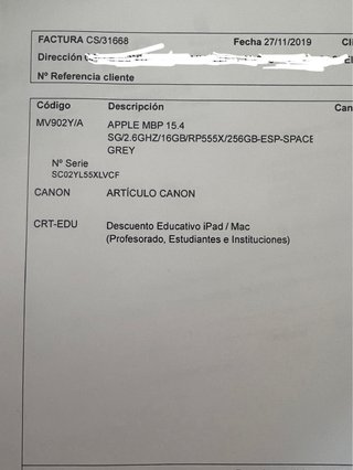 MacBook Pro 15' 2019