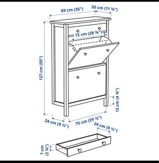 Mueble Zapatero IKEA HEMNES Blanco