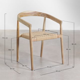Pack 4 sillas SKLUM Visby madera de teca