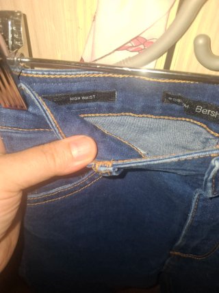 Pantalón vaquero azul,regalo tops blancos