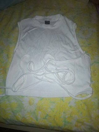 Pantalón vaquero azul,regalo tops blancos