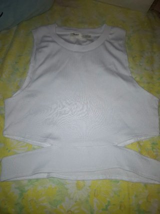 Pantalón vaquero azul,regalo tops blancos