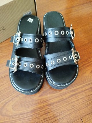 Sandalias plataforma negras chunky talla 39