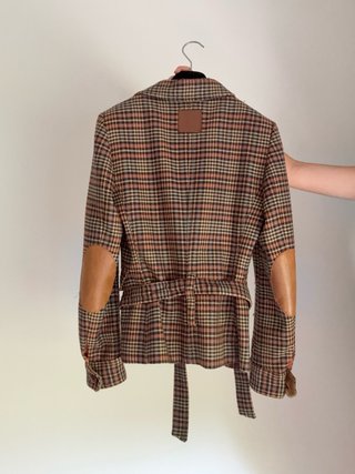 Chaqueta Carolina Herrera cuadros marrón. Talla 6