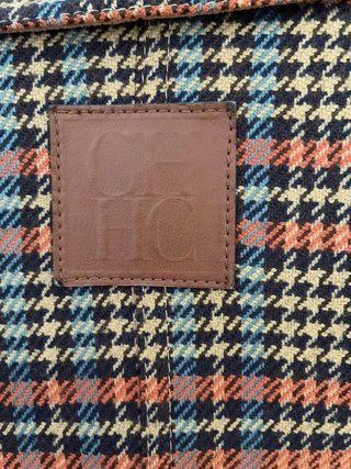 Chaqueta Carolina Herrera cuadros marrón. Talla 6