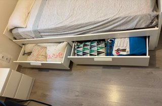 Cama nido blanca con 2 cajones (+2 colchones)
