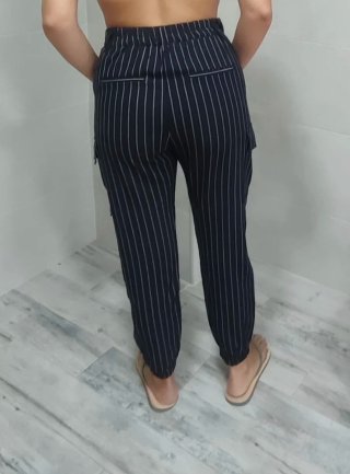 Pantalones de rayas con goma