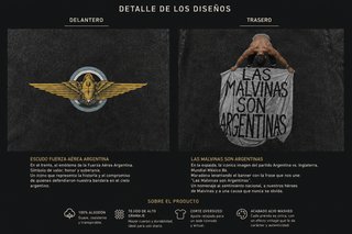 Camiseta SantaMaria Fuerza Malvinas Negra