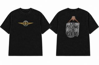 Camiseta SantaMaria Fuerza Malvinas Negra