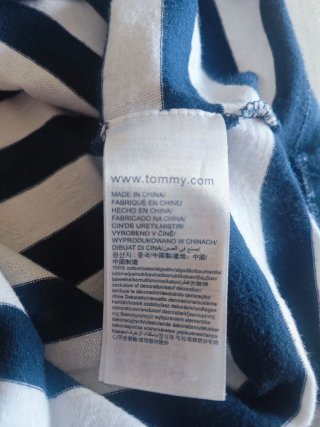 Camiseta Tommy Jeans Rayas Azul y Blanca