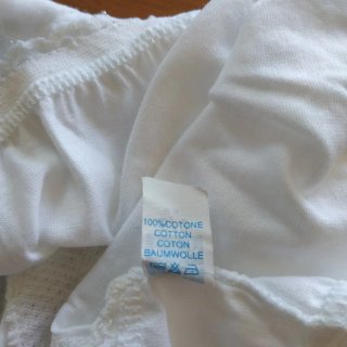 Slip bianco cotone pizzo taglia S