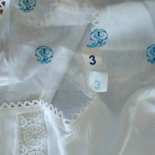 Slip bianco cotone pizzo taglia S