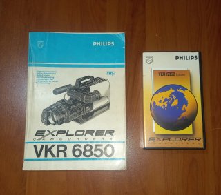 LIBRO + VHS ISTRUZIONI TELECAMERA PHILIPS VKR 6850