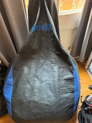 Puff Gamer Negro y Azul