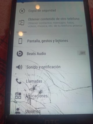 Teléfono HTC Negro/Plata