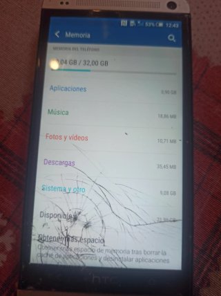 Teléfono HTC Negro/Plata