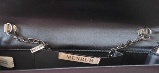 Bolso de fiesta Menbur negro con pedrería