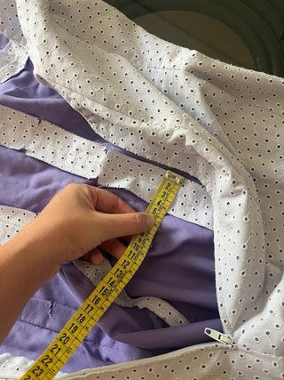 Traje de flamenca Lina blanco y morado