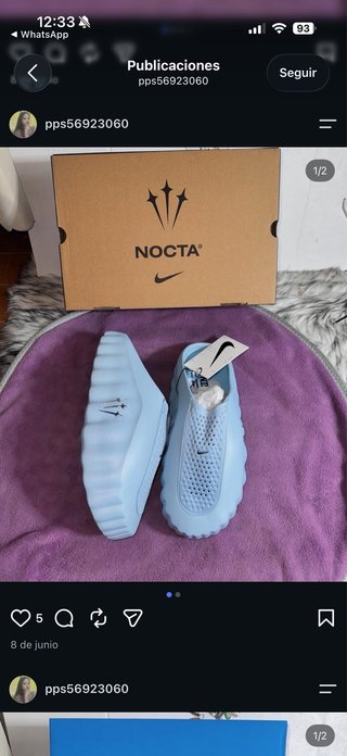 Zapatillas NOCTA x Nike Azul Cielo