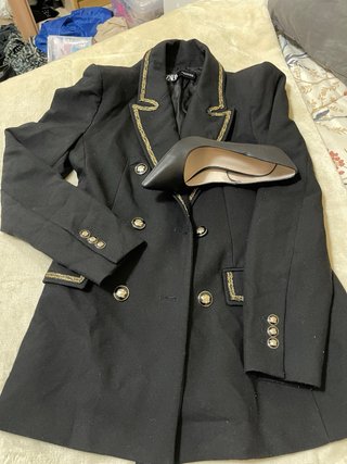 Conjunto Chaqueta Negra, beigue