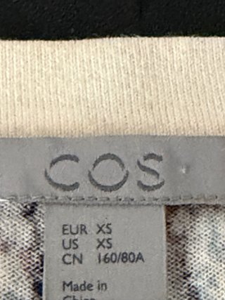 Top punto COS XS Beige Multicolor