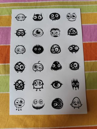Set 8 páginas stickers grandes var