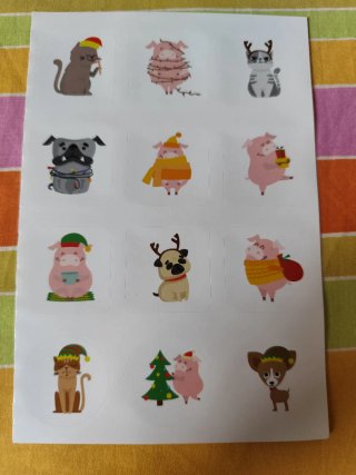 Set 8 páginas stickers grandes var