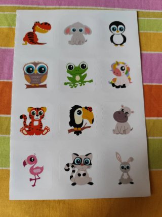 Set 8 páginas stickers grandes var