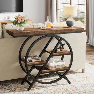 Consola mueble Tribesigns 100cm 4 Niveles Circular