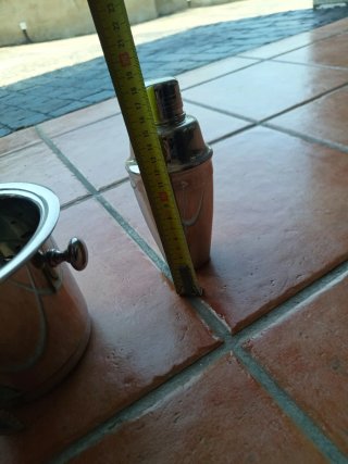 Conjunto cubiteras y coctelera inoxidable