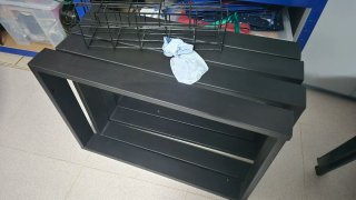 Mesa estudio madera y metal hecha a mano