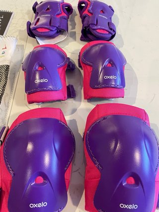 Set Protecciones Oxelo 2XS Morado