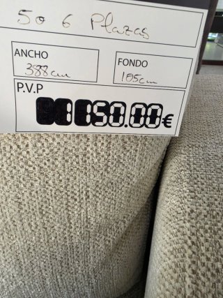 Sofá grande beige y gris