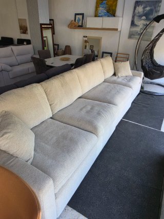Sofá grande beige y gris