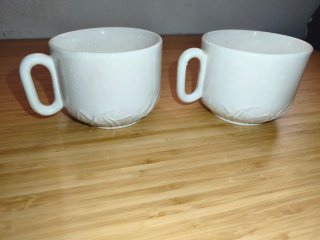 2 Tazas La Cartuja de Sevilla Cunia Blancas