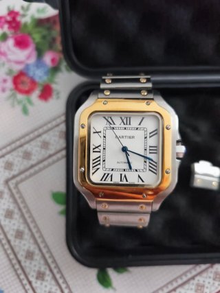 Reloj  Dorado y Plateado Mujery hombre 39mm
