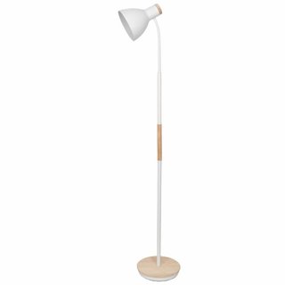 Lámpara de pie minimalista madera y metal