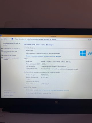 Portátil HP Intel Core i5 4GB RAM 1TB