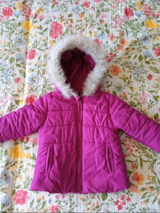Chaqueta rosa con capucha talla 92