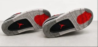 Jordan 4 Gris Rojo Bambas